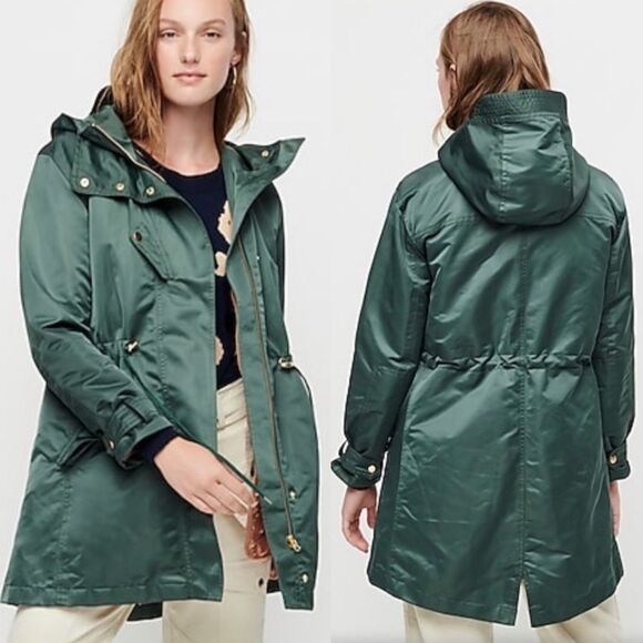 J. Crew Jackets & Blazers - NWT JCrew Primaloft Satin Nylon Parker Jacket Coat